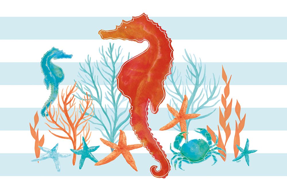 Coral Aqua I art print by Tara Reed for $57.95 CAD