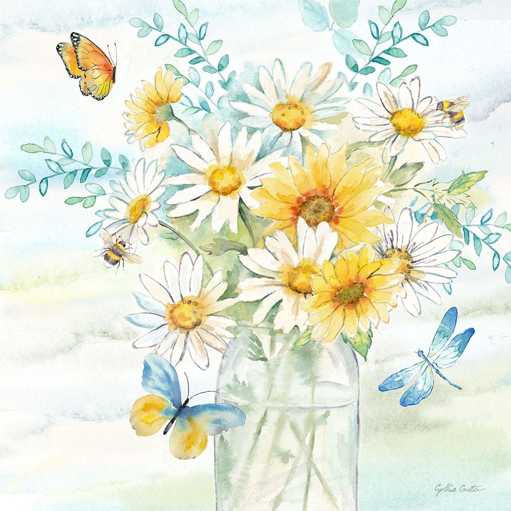 Daisy Days III clean art print by Cynthia Coulter for $57.95 CAD