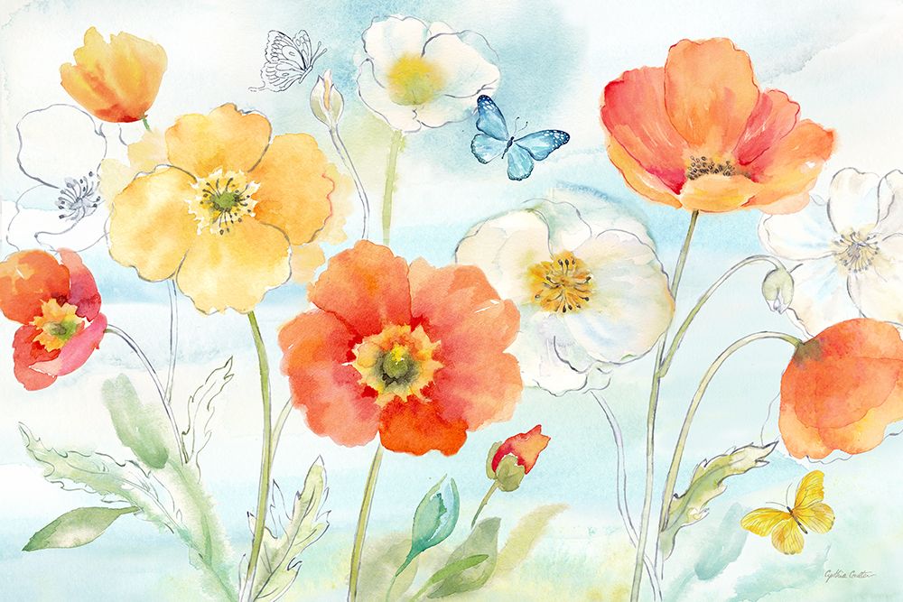 Happy Poppies I art print by Cynthia Coulter for $57.95 CAD