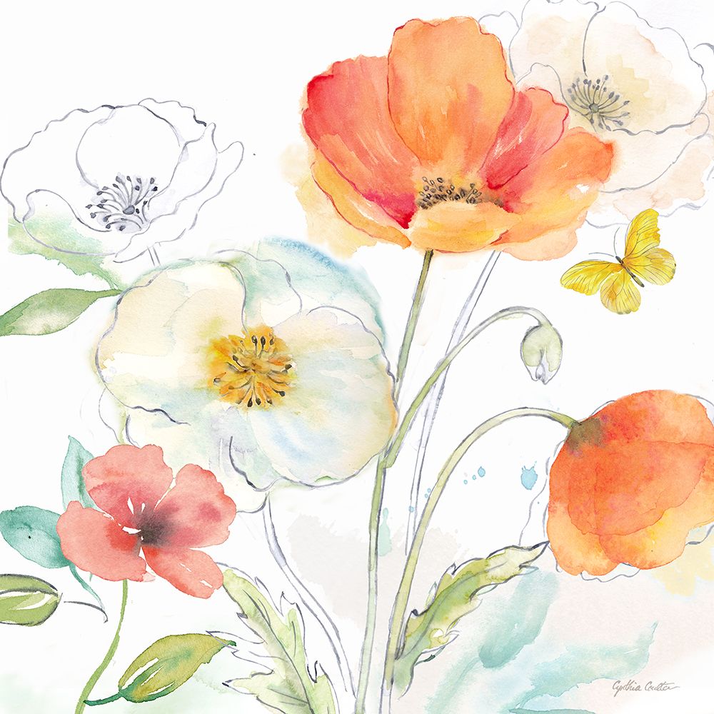 Happy Poppies III art print by Cynthia Coulter for $57.95 CAD