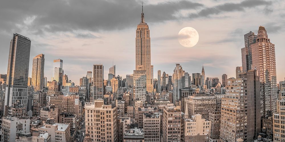 Empire State Building with Manhattan skyline - New York City art print by Assaf Frank for $57.95 CAD