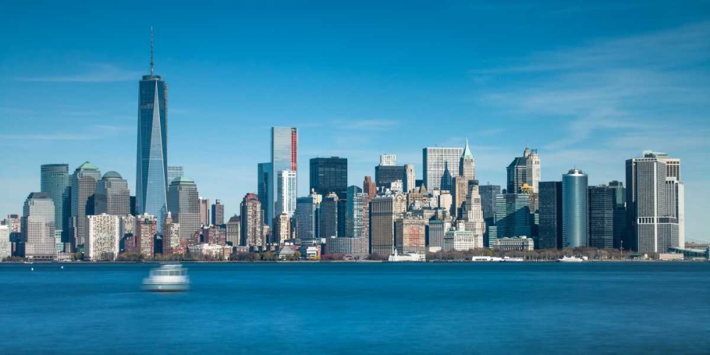 Lower Manhattan Skyline with skyscrapers, New York art print by Assaf Frank for $57.95 CAD