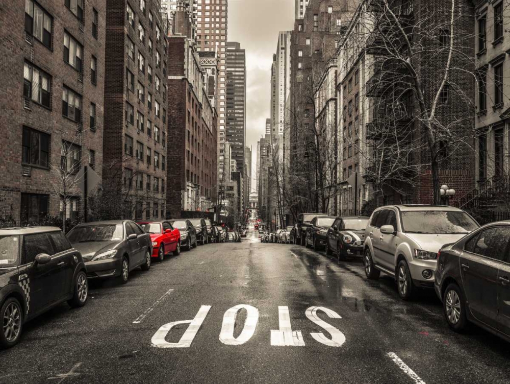 Streets of Manhattan with cars, New York City art print by Assaf Frank for $57.95 CAD