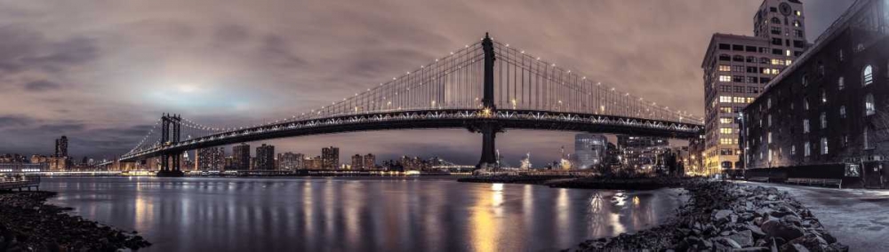 Manhattan bridge and New York city skyline art print by Assaf Frank for $57.95 CAD
