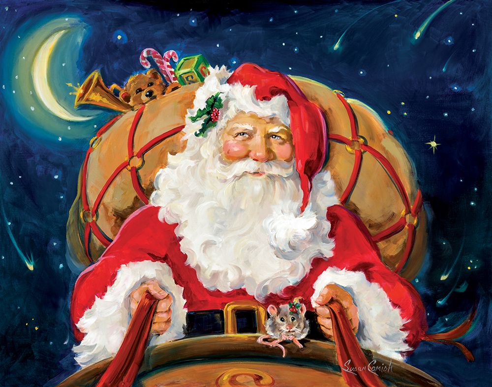 Santas On His Way art print by Susan Comish for $57.95 CAD