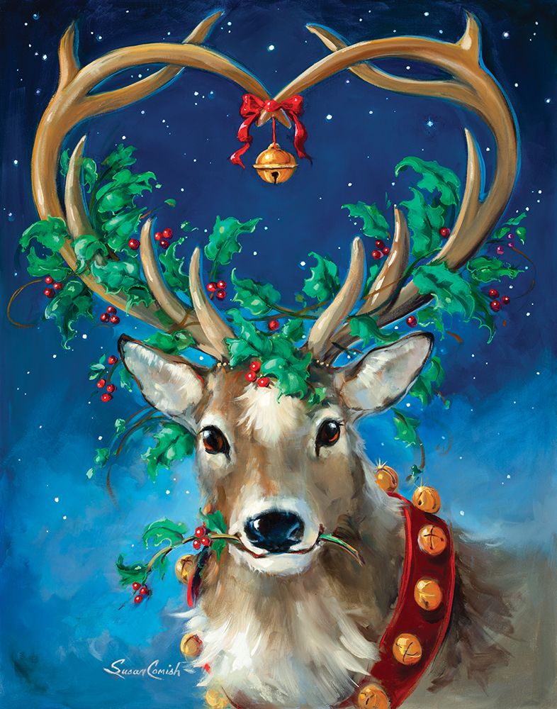 Santas Reindeer art print by Susan Comish for $57.95 CAD