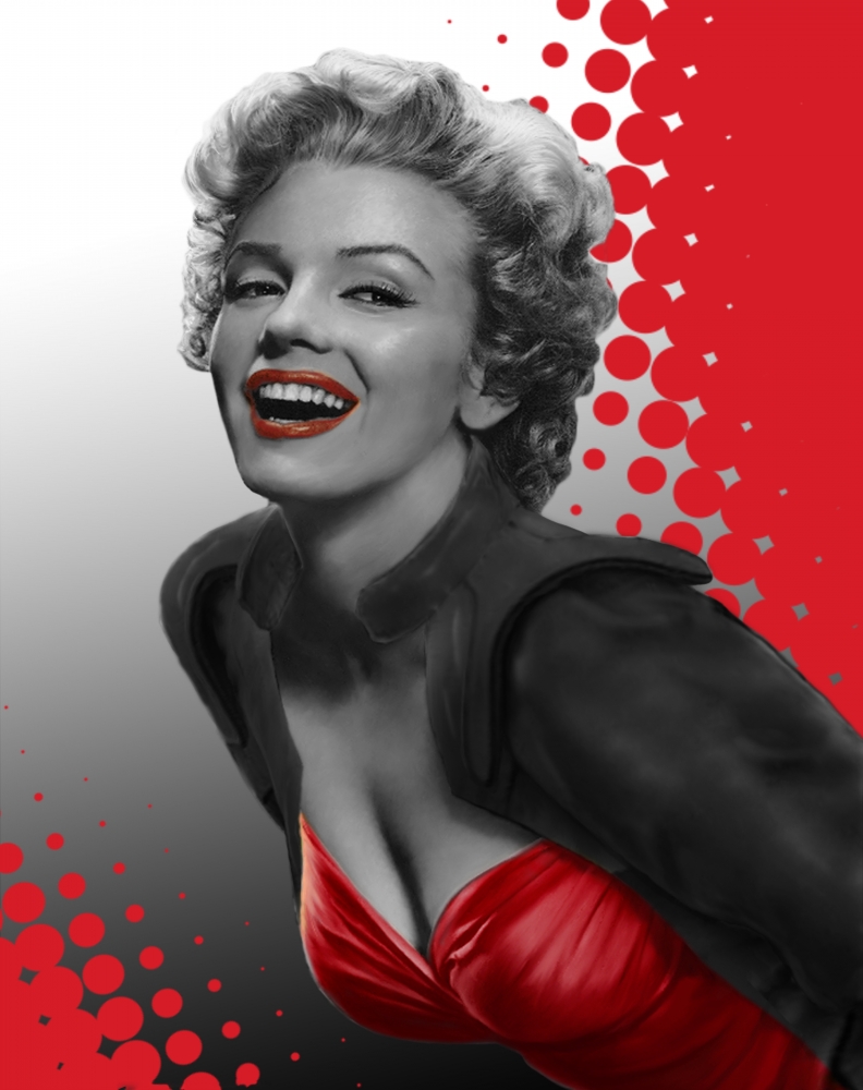 Marilyn Red Dots art print by Chris Consani for $57.95 CAD