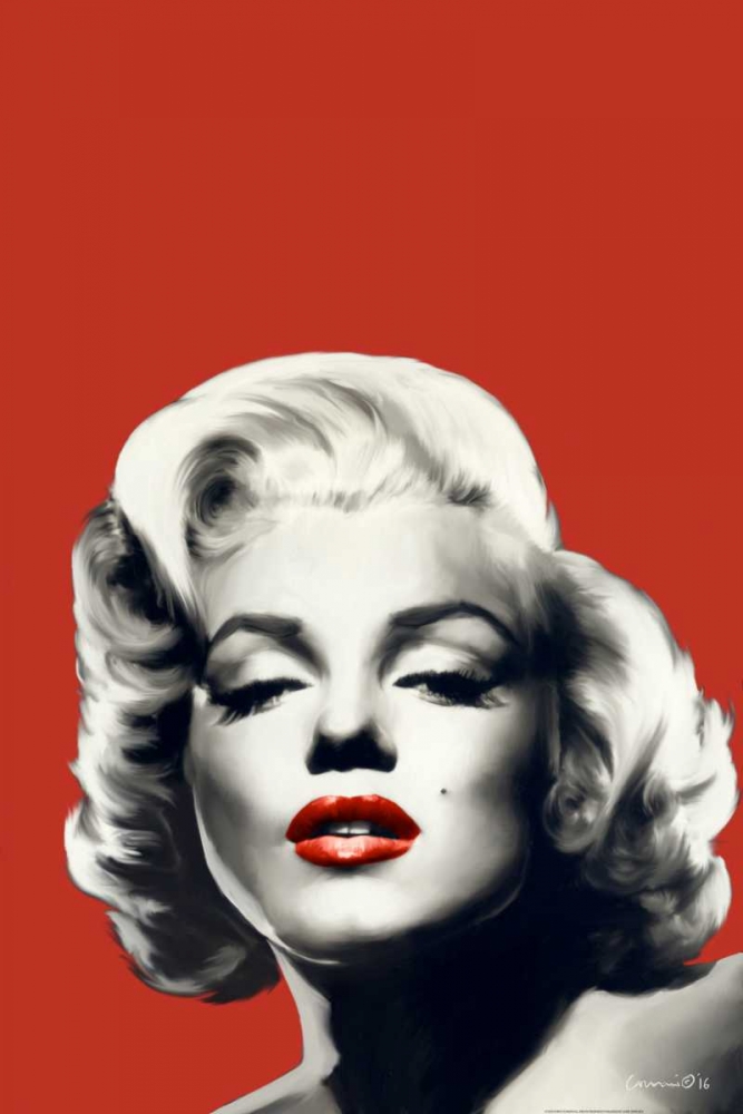 Red Lips Marilyn In Red art print by Chris Consani for $57.95 CAD