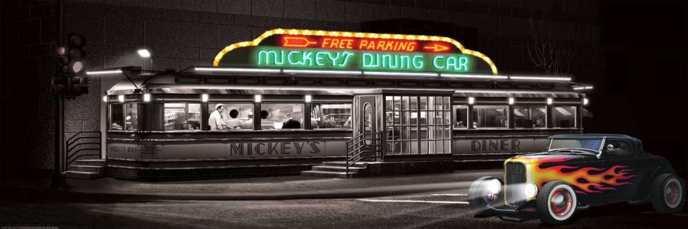 Mickeys Diner art print by Helen Flint for $57.95 CAD
