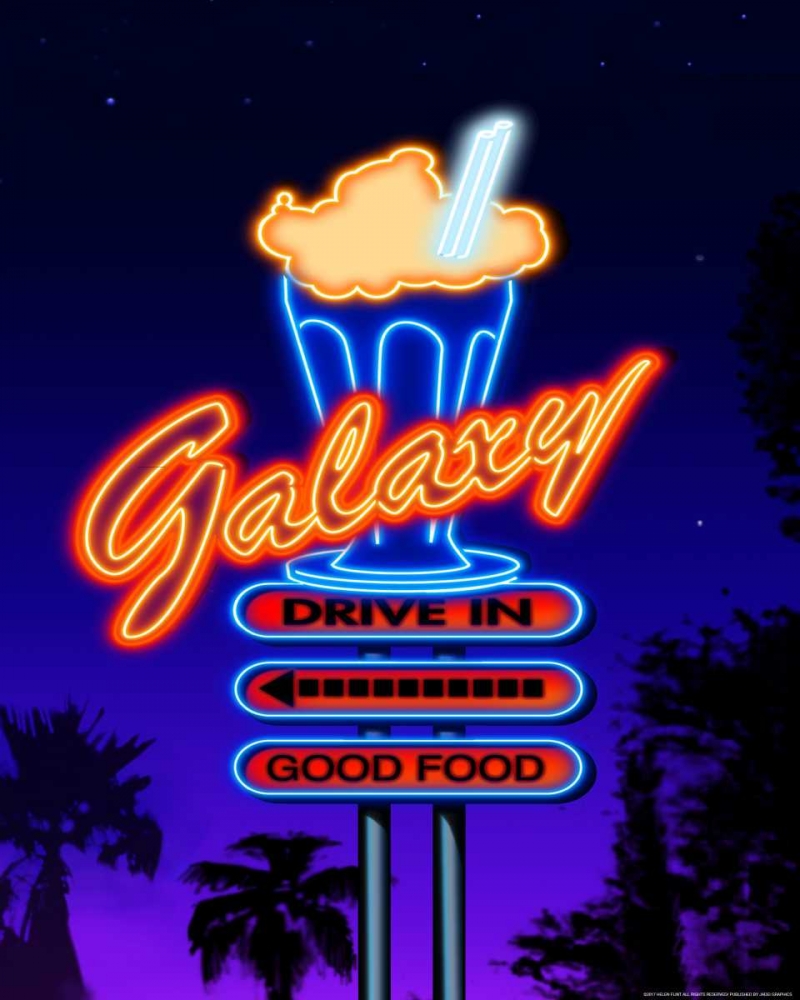 Galaxy Diner art print by Helen Flint for $57.95 CAD