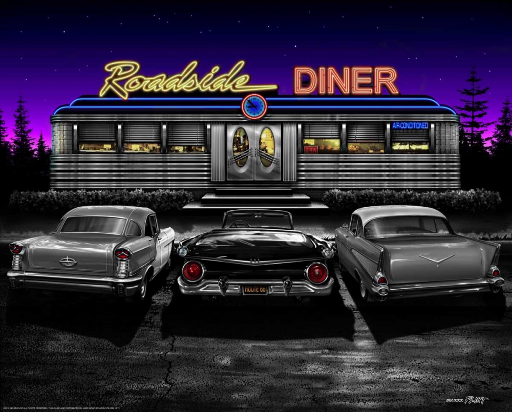 Roadside Diner art print by Helen Flint for $57.95 CAD