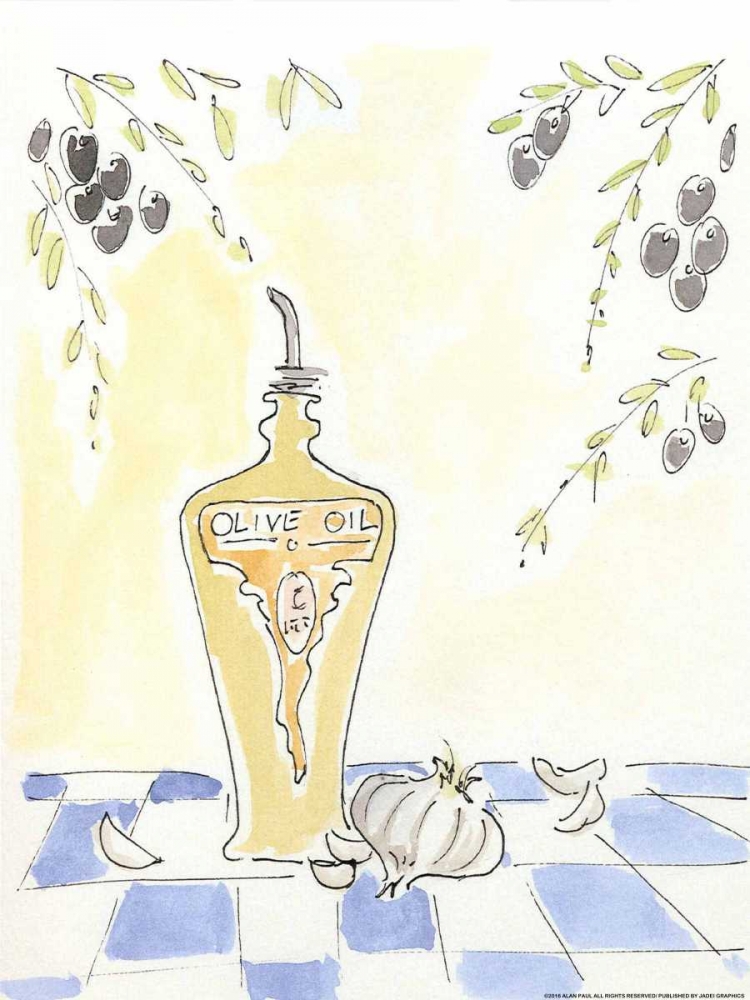 Olive Oil Garlic art print by Alan Paul for $57.95 CAD