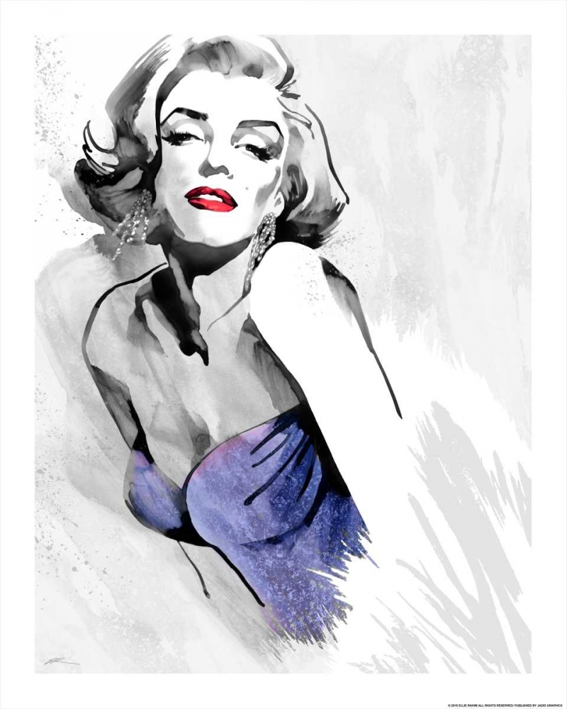 Marilyns Pose In Purple art print by Ellie Rahim for $57.95 CAD
