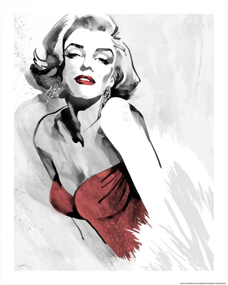 Marilyns Pose Red Dress art print by Ellie Rahim for $57.95 CAD