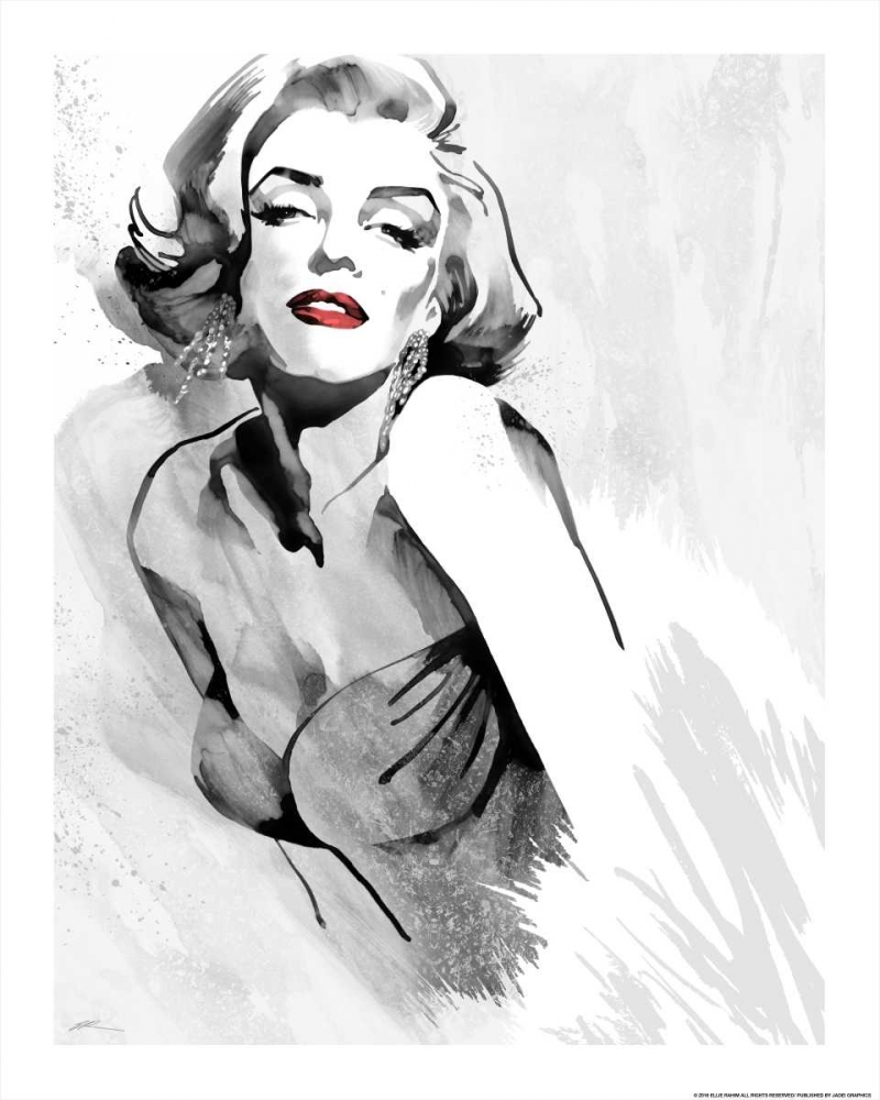 Marilyns Pose Red Lips art print by Ellie Rahim for $57.95 CAD