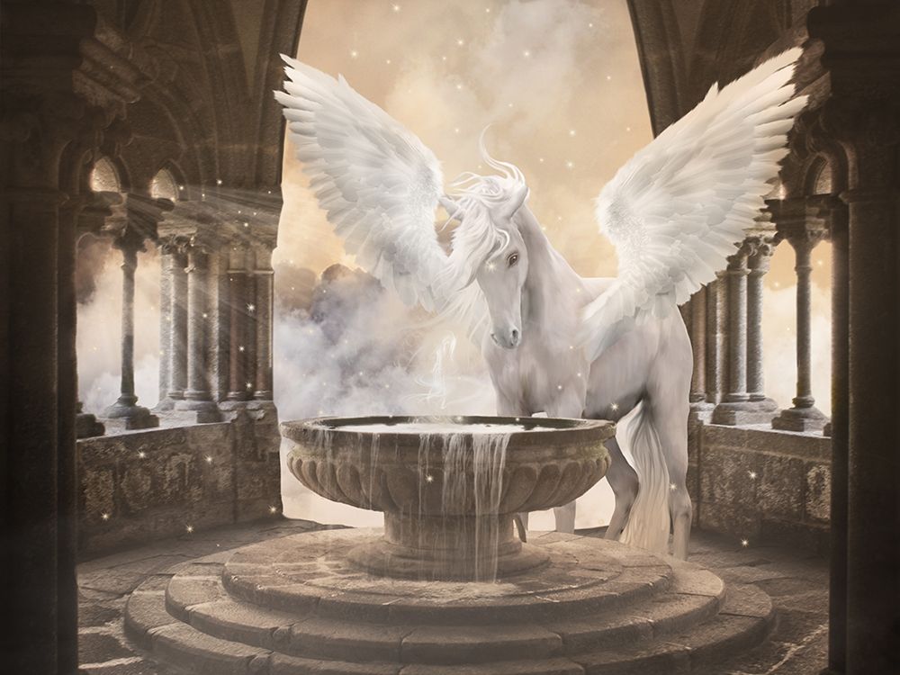 The Unicorn from Heaven art print by Babette for $57.95 CAD