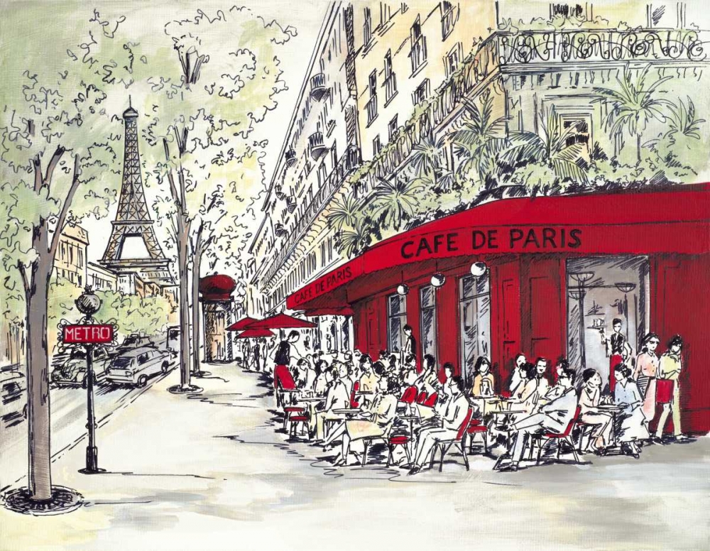 Cafe De Paris art print by Chloe Marceau for $57.95 CAD