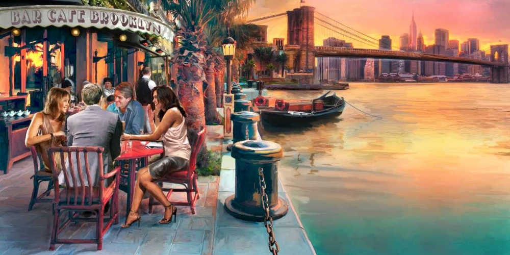 Brooklyn Cafe art print by Michael Tarin for $57.95 CAD