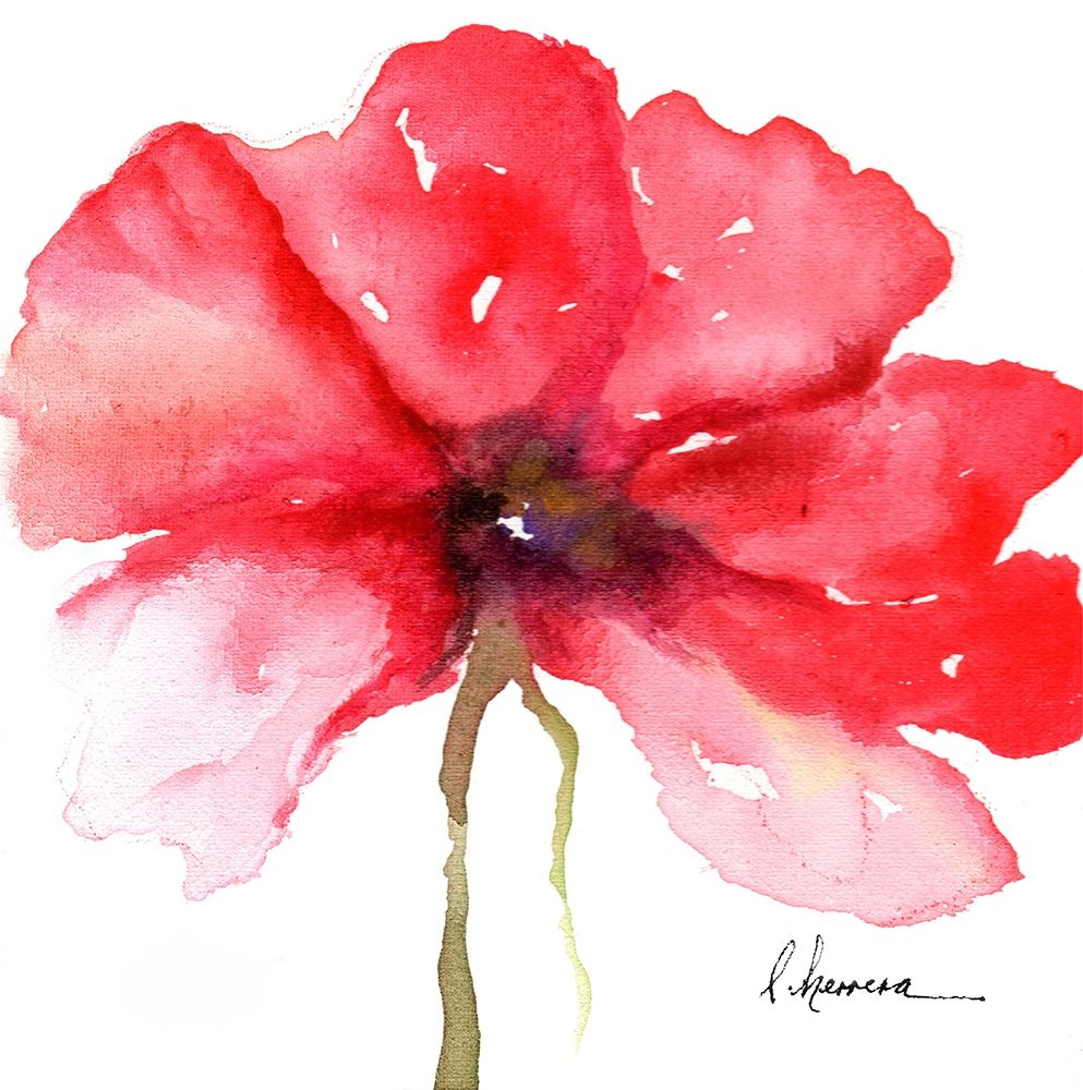 WATERCOLOR POPPY I art print by Leticia Herrera for $57.95 CAD