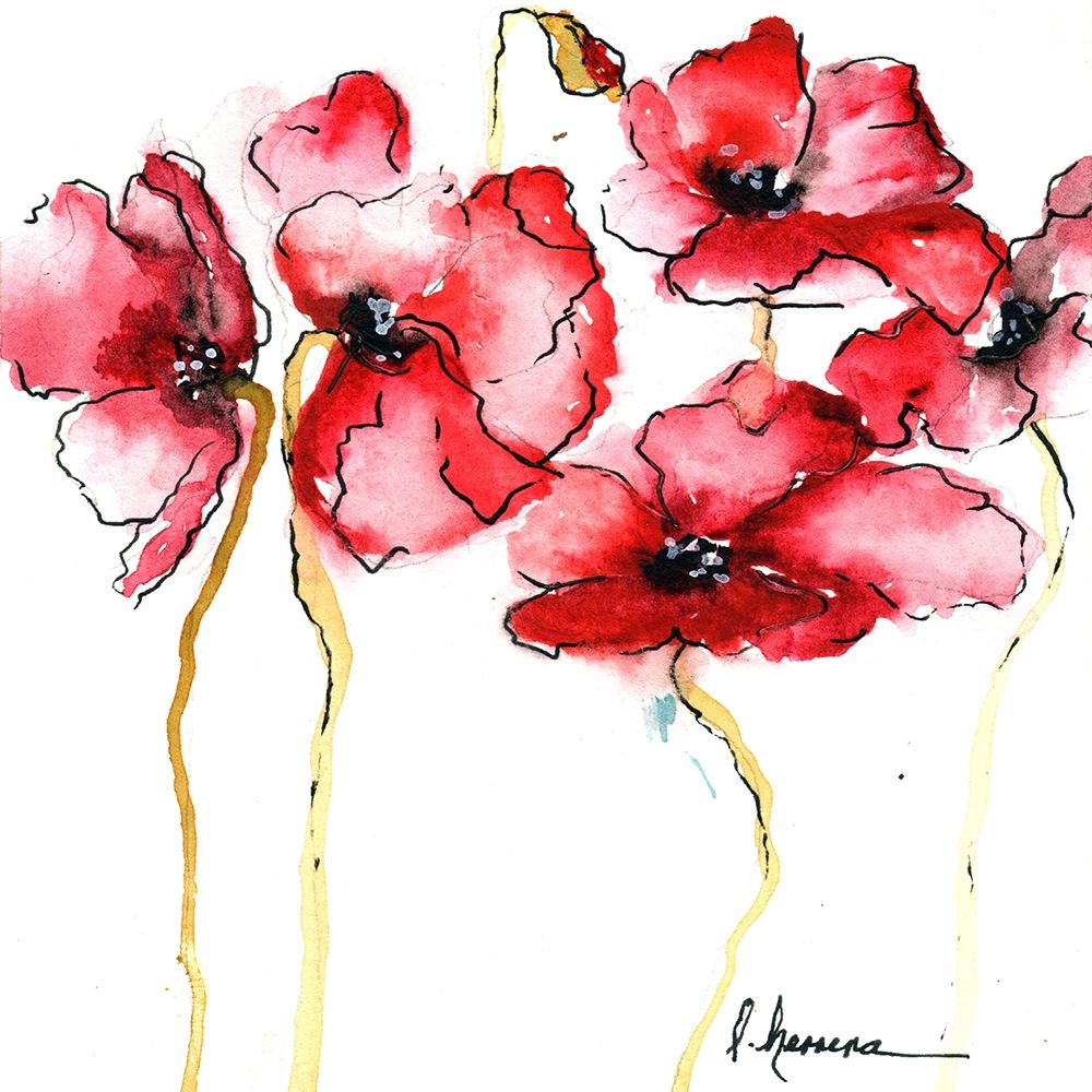 WATERCOLOR POPPIES II art print by Leticia Herrera for $57.95 CAD