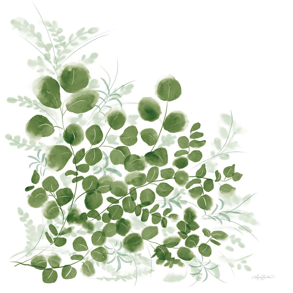Bohemian Botanicals in Soft Green art print by Angela Bawden for $57.95 CAD