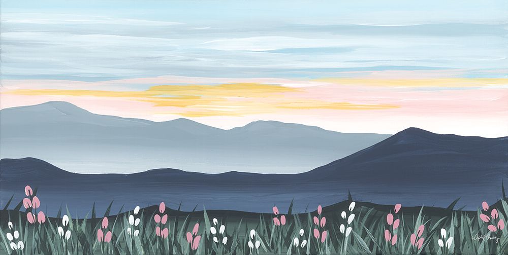 Sunset Over the Blue Ridge art print by April Chavez for $57.95 CAD