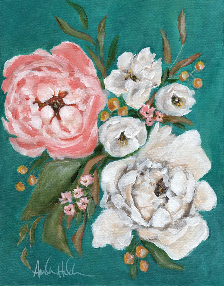 Spring Blossoms and Peonies art print by Amanda Hilburn for $57.95 CAD