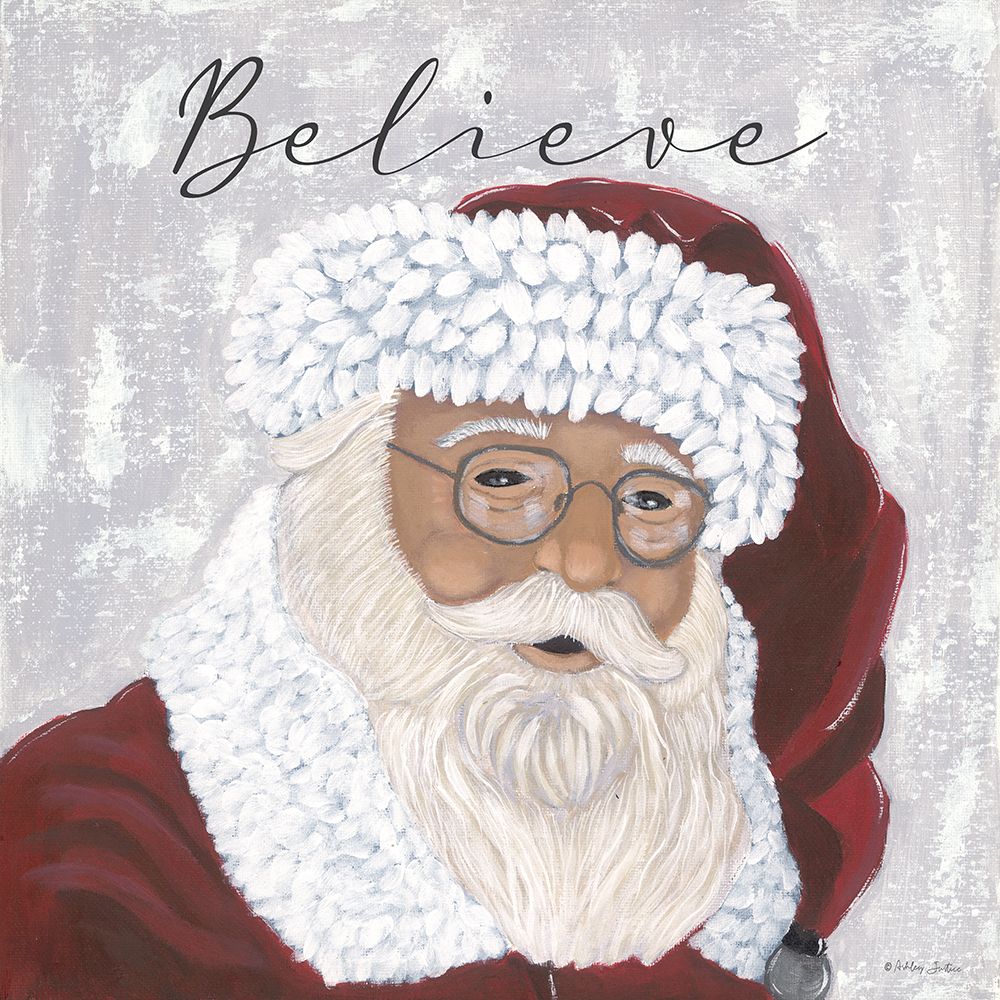 Believe Santa art print by Ashley Justice for $57.95 CAD