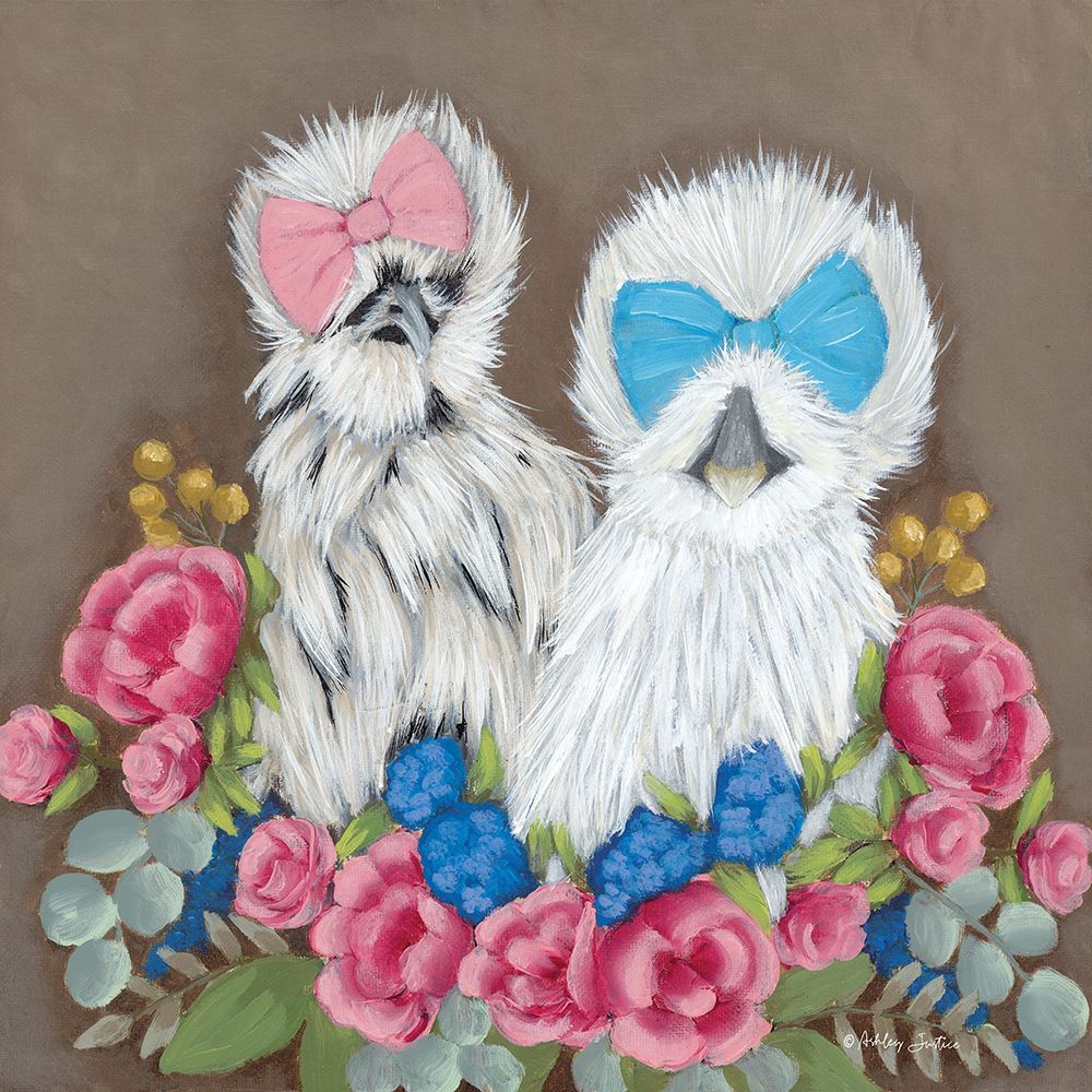 Silkie Chickens art print by Ashley Justice for $57.95 CAD