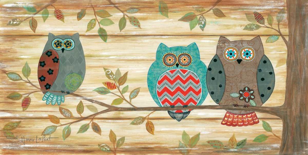 Three Wise Owls art print by Annie LaPoint for $57.95 CAD