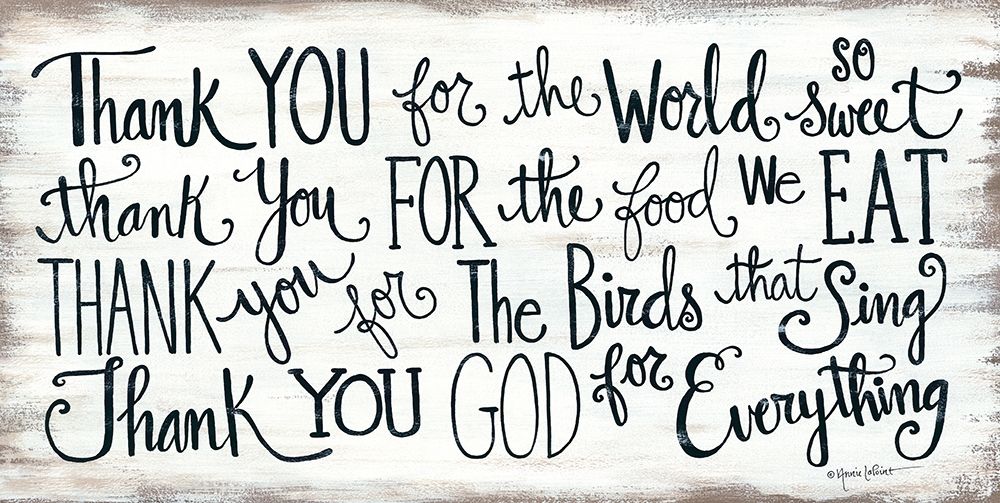 Thank You Lord art print by Annie LaPoint for $57.95 CAD