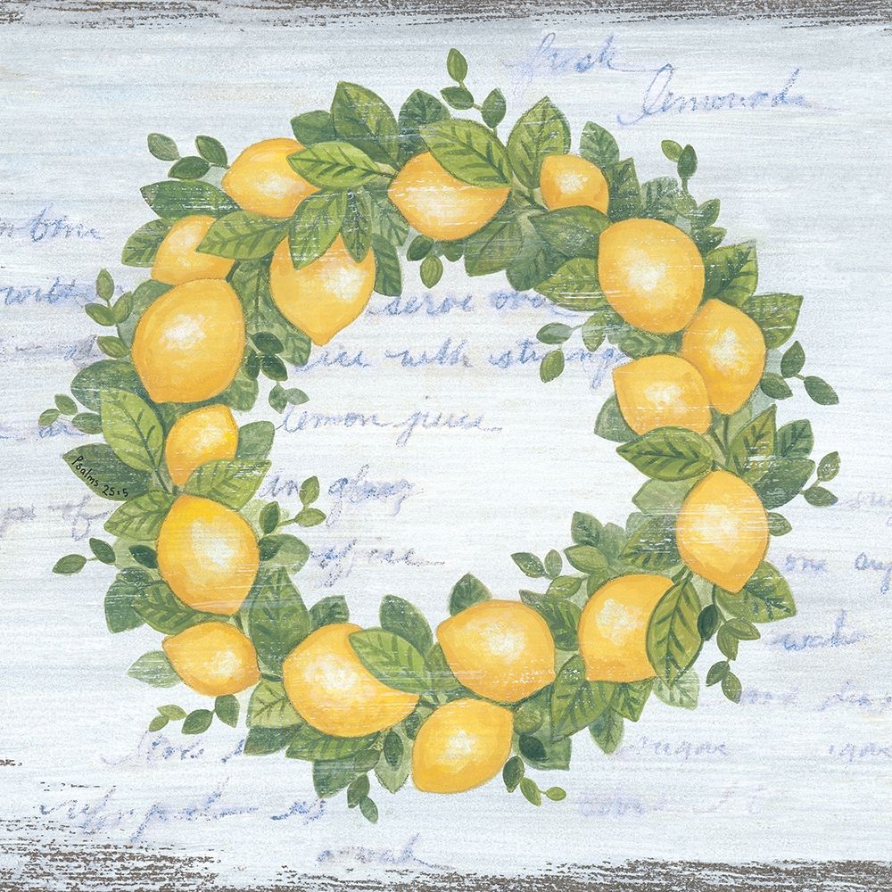 Lemon Wreath   art print by Annie LaPoint for $57.95 CAD