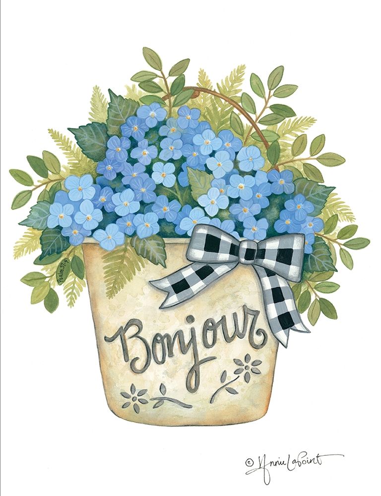 Hydrangeas Bonjour art print by Annie LaPoint for $57.95 CAD