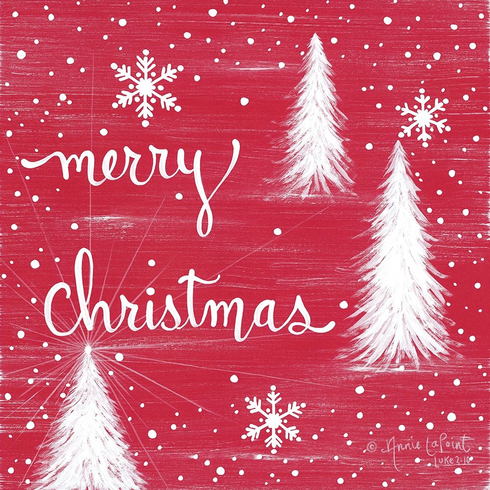 Merry Christmas Trees art print by Annie LaPoint for $57.95 CAD