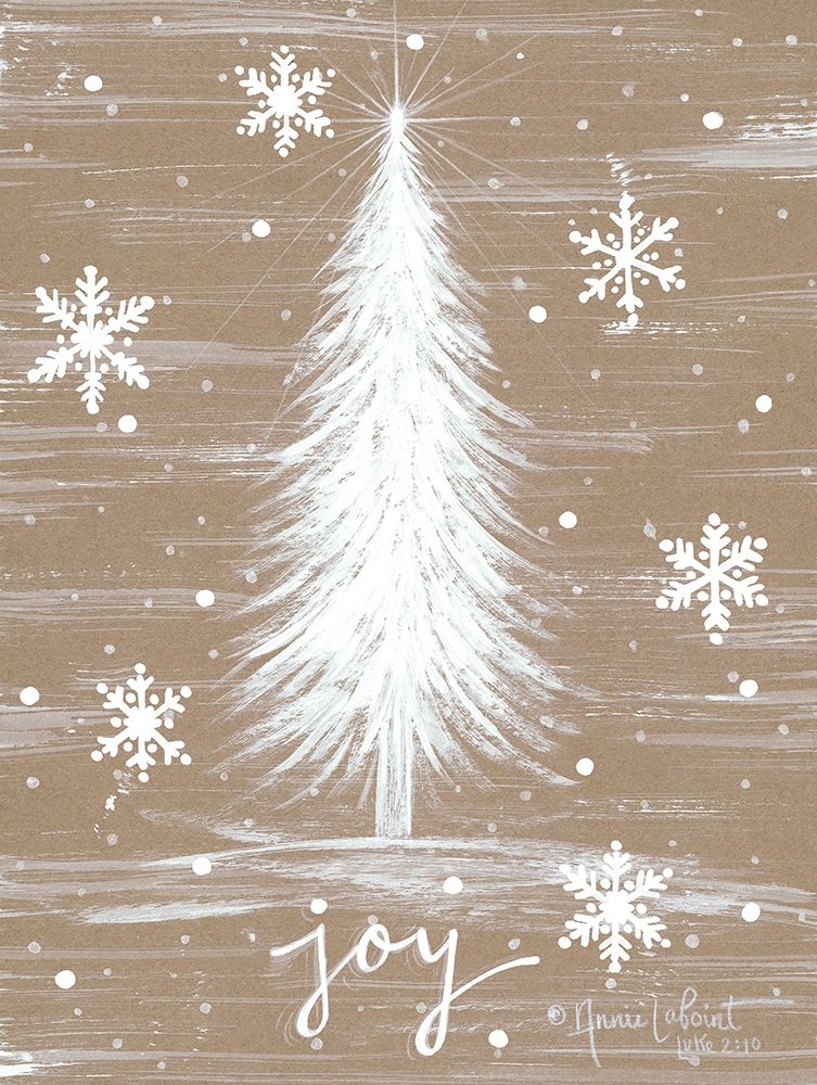 Joy Christmas Tree art print by Annie LaPoint for $57.95 CAD