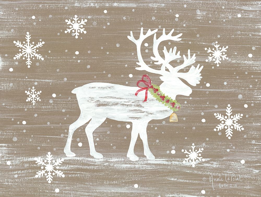 Snowy Reindeer art print by Annie LaPoint for $57.95 CAD