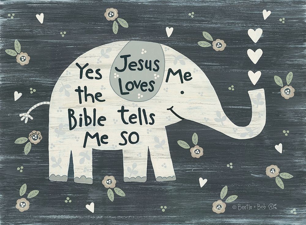 Jesus Loves Me Elephant      art print by Annie LaPoint for $57.95 CAD