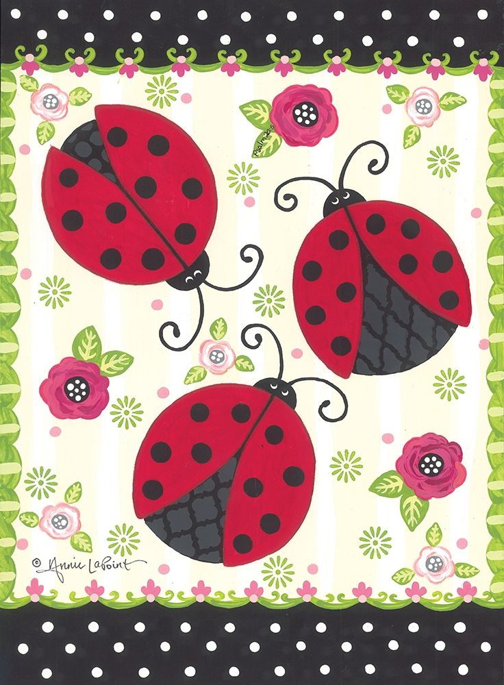 Ladybug Blossoms art print by Annie LaPoint for $57.95 CAD