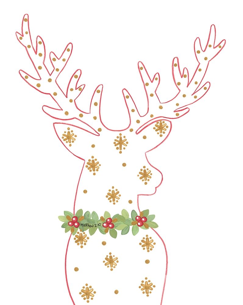 Deck the Halls Reindeer art print by Annie LaPoint for $57.95 CAD