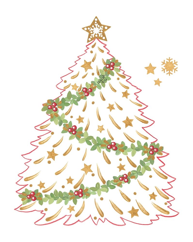 Deck the Halls Christmas Tree art print by Annie LaPoint for $57.95 CAD