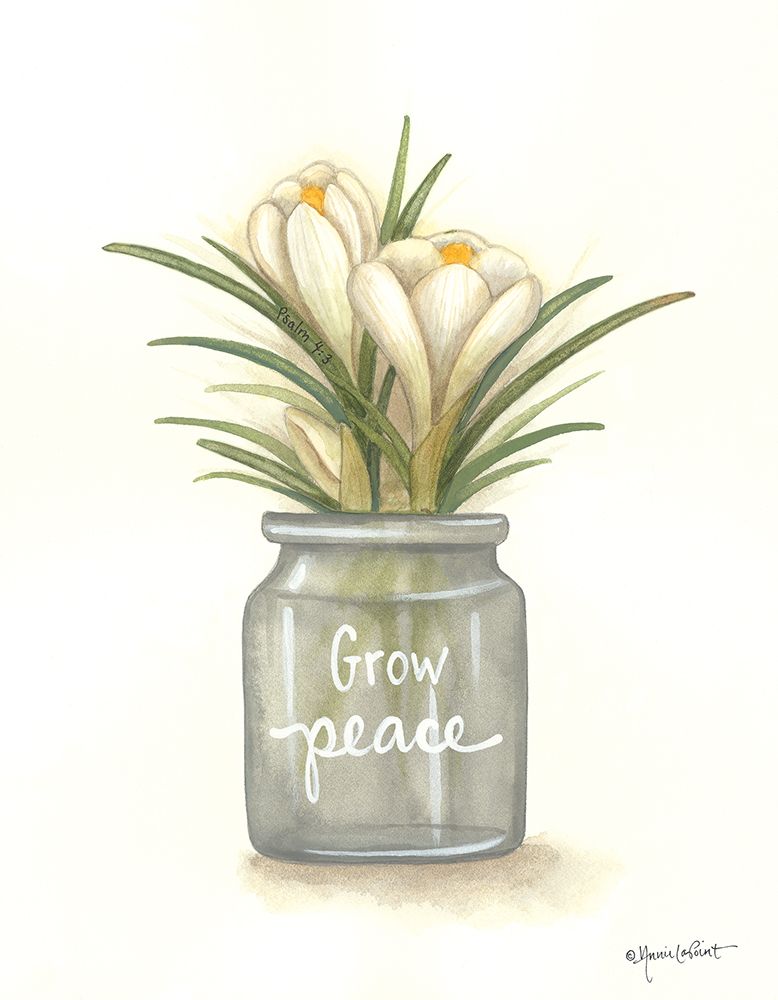 Grow Peace Crocus art print by Annie LaPoint for $57.95 CAD
