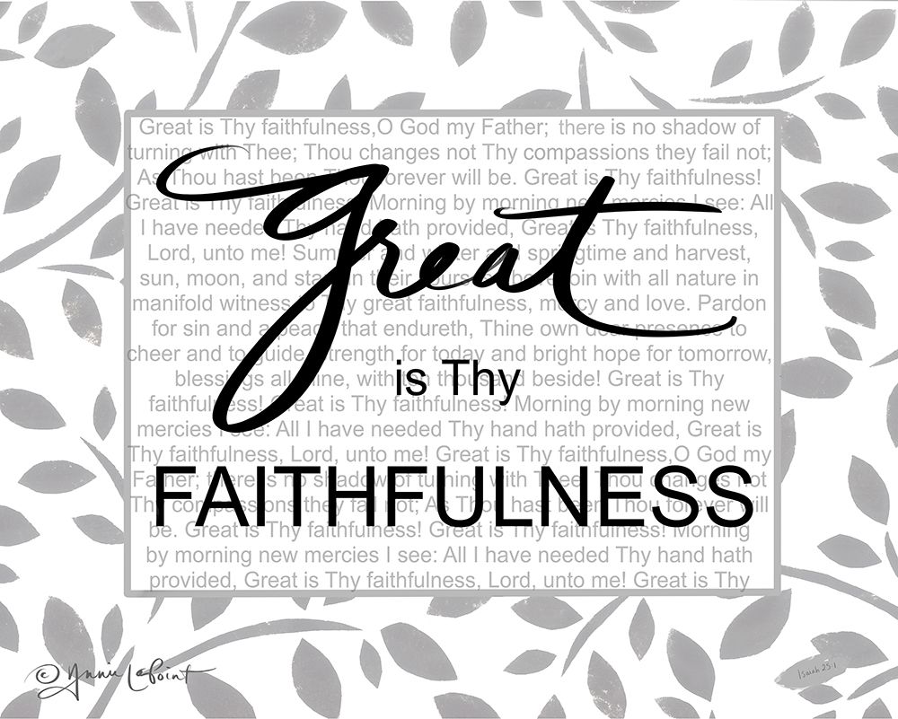 Great is Thy Faithfulness art print by Annie LaPoint for $57.95 CAD