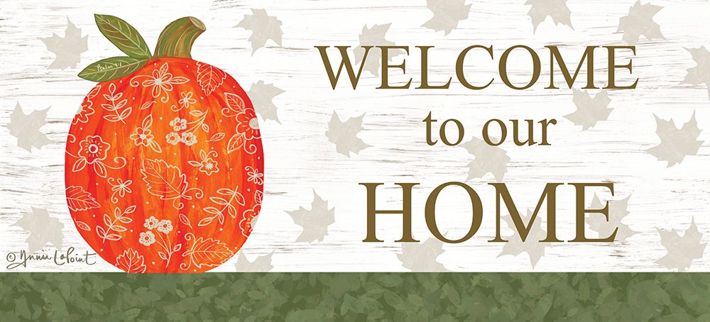 Welcome to Our Home Pumpkin art print by Annie LaPoint for $57.95 CAD