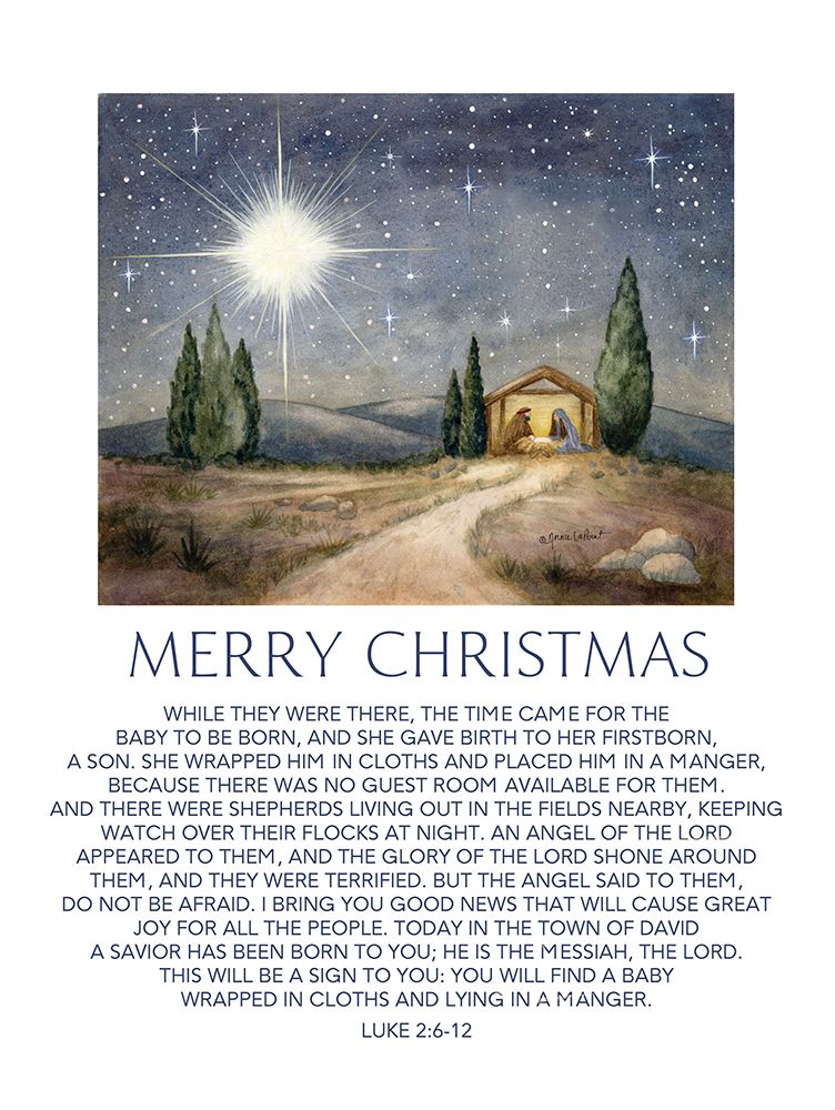 Merry Christmas Nativity art print by Annie LaPoint for $57.95 CAD