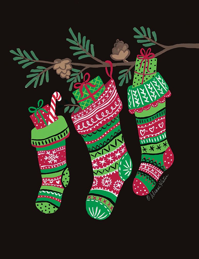 Stockings Trio    art print by Diane Kater for $57.95 CAD