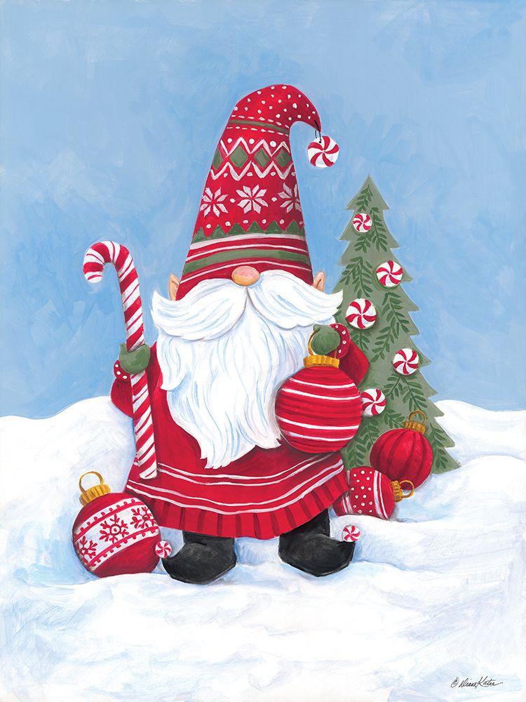 Gnome Santa art print by Diane Kater for $57.95 CAD