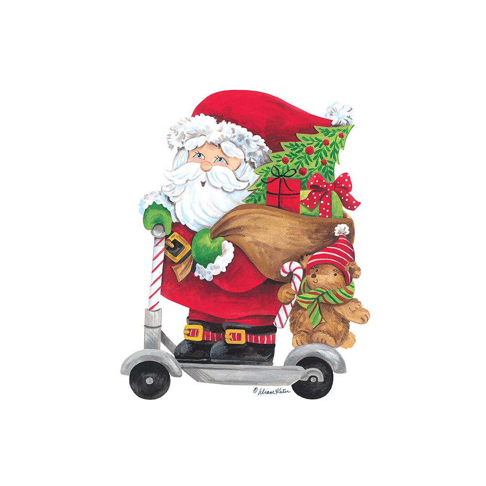 Scootin Santa art print by Diane Kater for $57.95 CAD