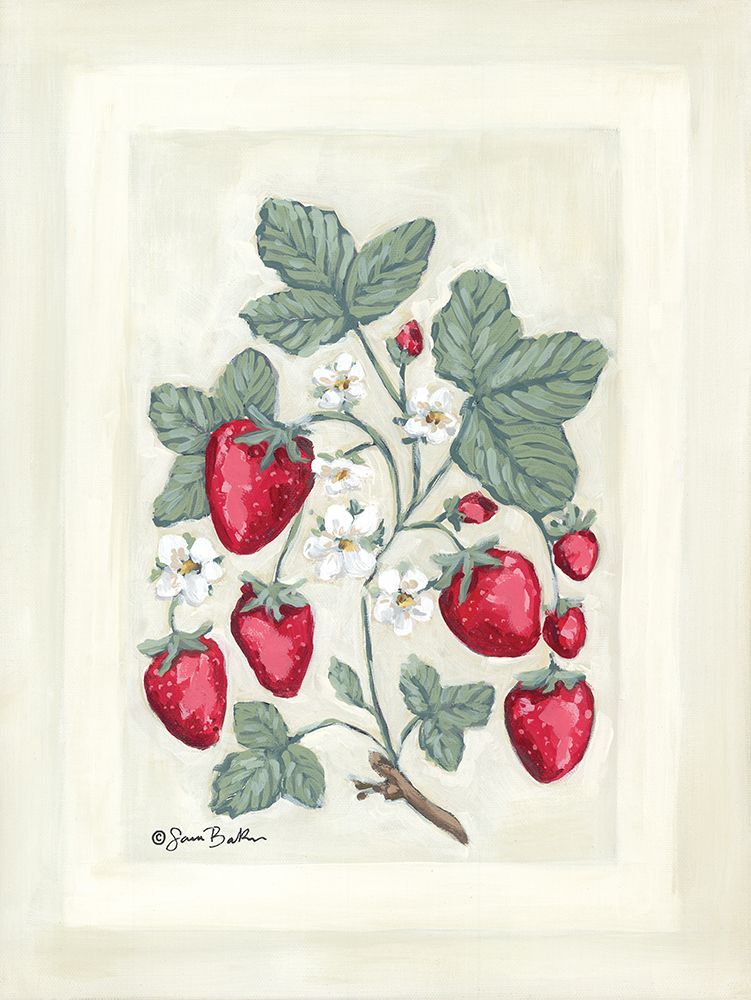 Sweet Summer Strawberries I art print by Sara Baker for $57.95 CAD