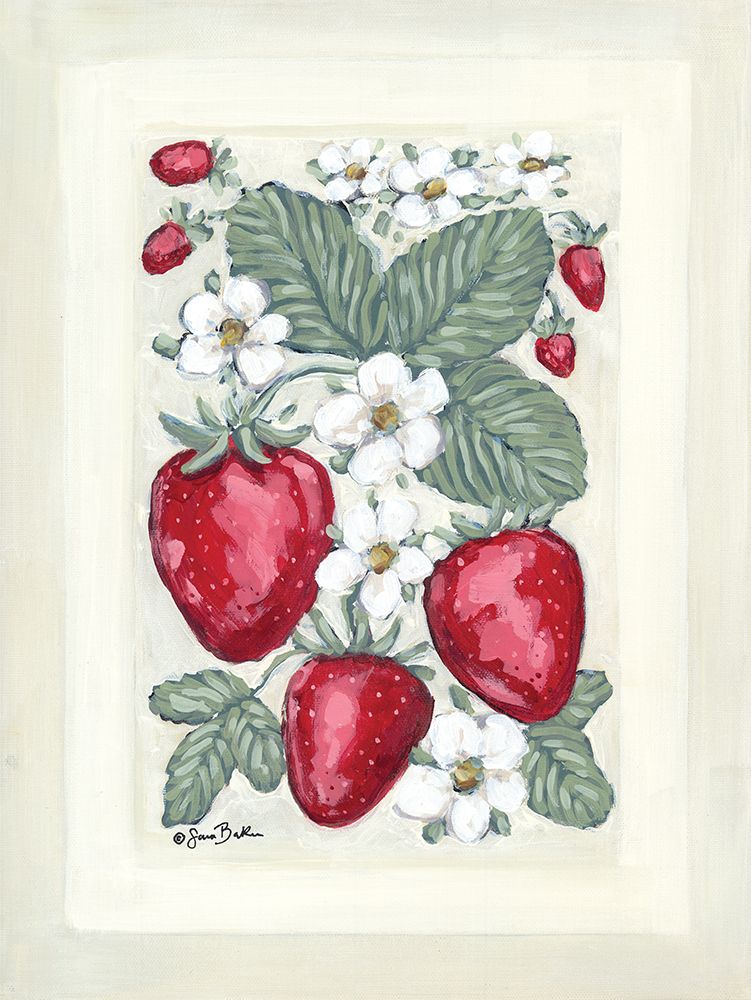 Sweet Summer Strawberries II art print by Sara Baker for $57.95 CAD