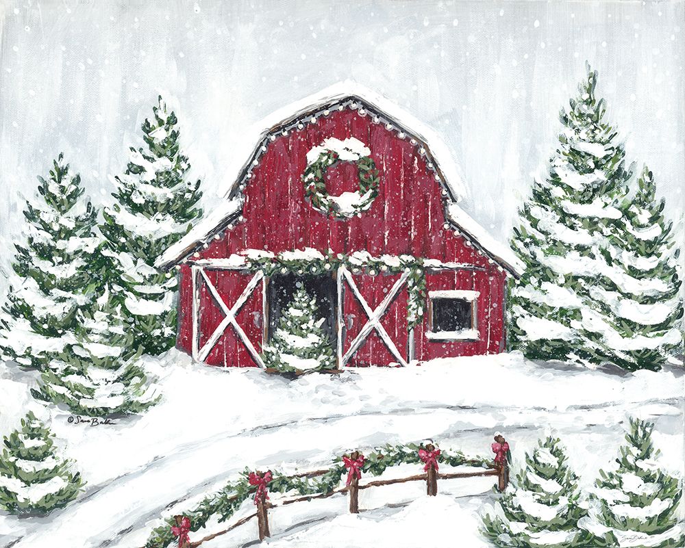 Tree Farm Barn art print by Sara Baker for $57.95 CAD